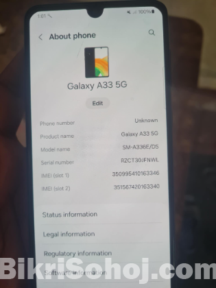 Samsung galaxy A33 for sale